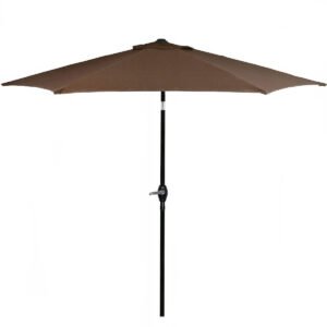 Umbrela terasa gradina, cu manivela si inclinare, GU23, diametru 260cm, maro