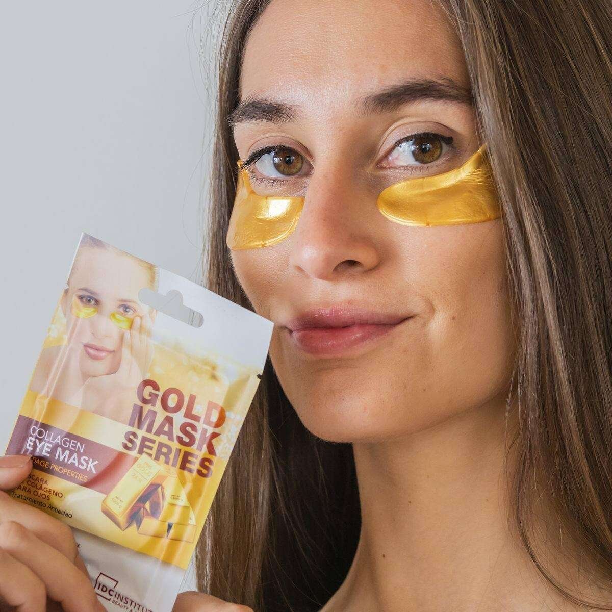 Masca pentru ochi cu efect de stralucire si anti-imbatranire Gold Collagen IDC Institute 3420, 8 g - imagine 3