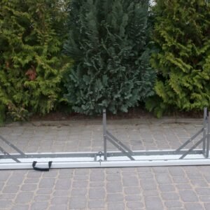 Banca pliabila pentru gradina sau catering, HDPDE, 180x24x42cm, alb