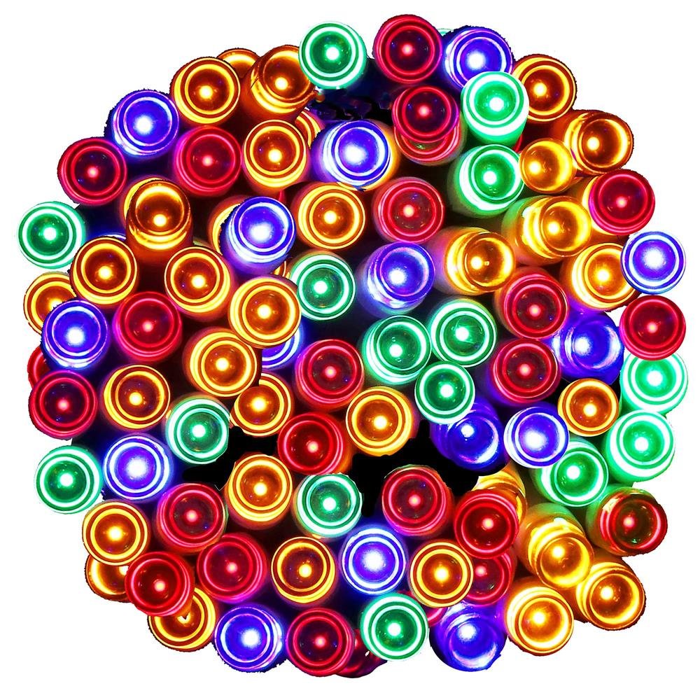 Instalatie lumini de exterior pentru gradina, 5 metri, 50 LED-uri, cu baterii, multicolor