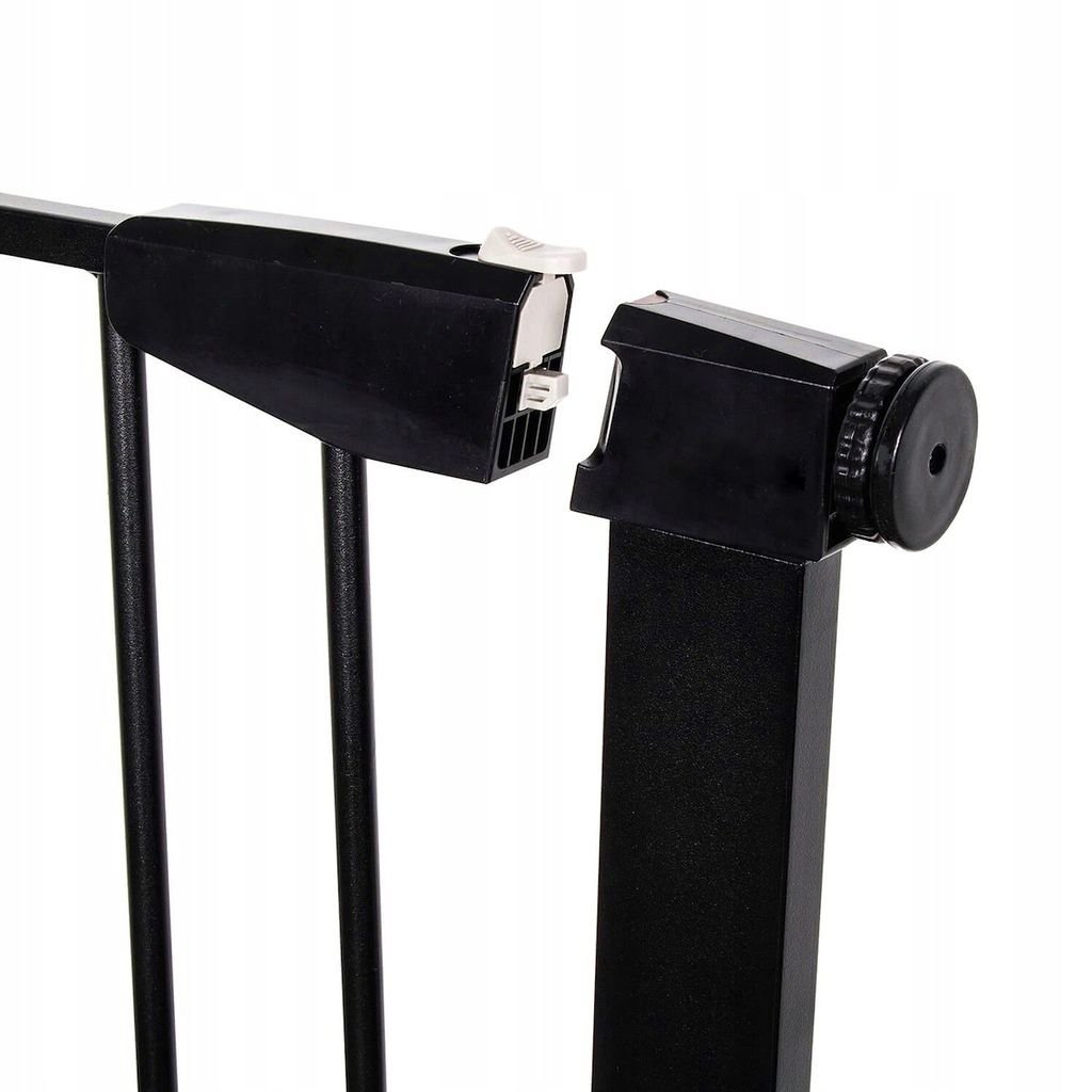 Poarta de siguranta Safety Gate pentru scari, ajustabila 131-138 cm, din otel, neagra - imagine 2