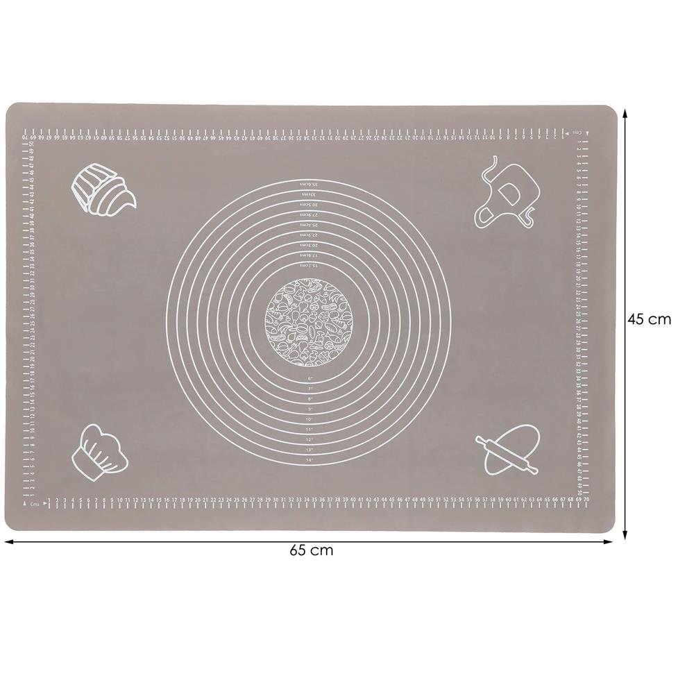 Plansa din silicon alimentar de framantat aluat, rezistenta la temperaturi ridicate, 65x45cm, gri - imagine 8