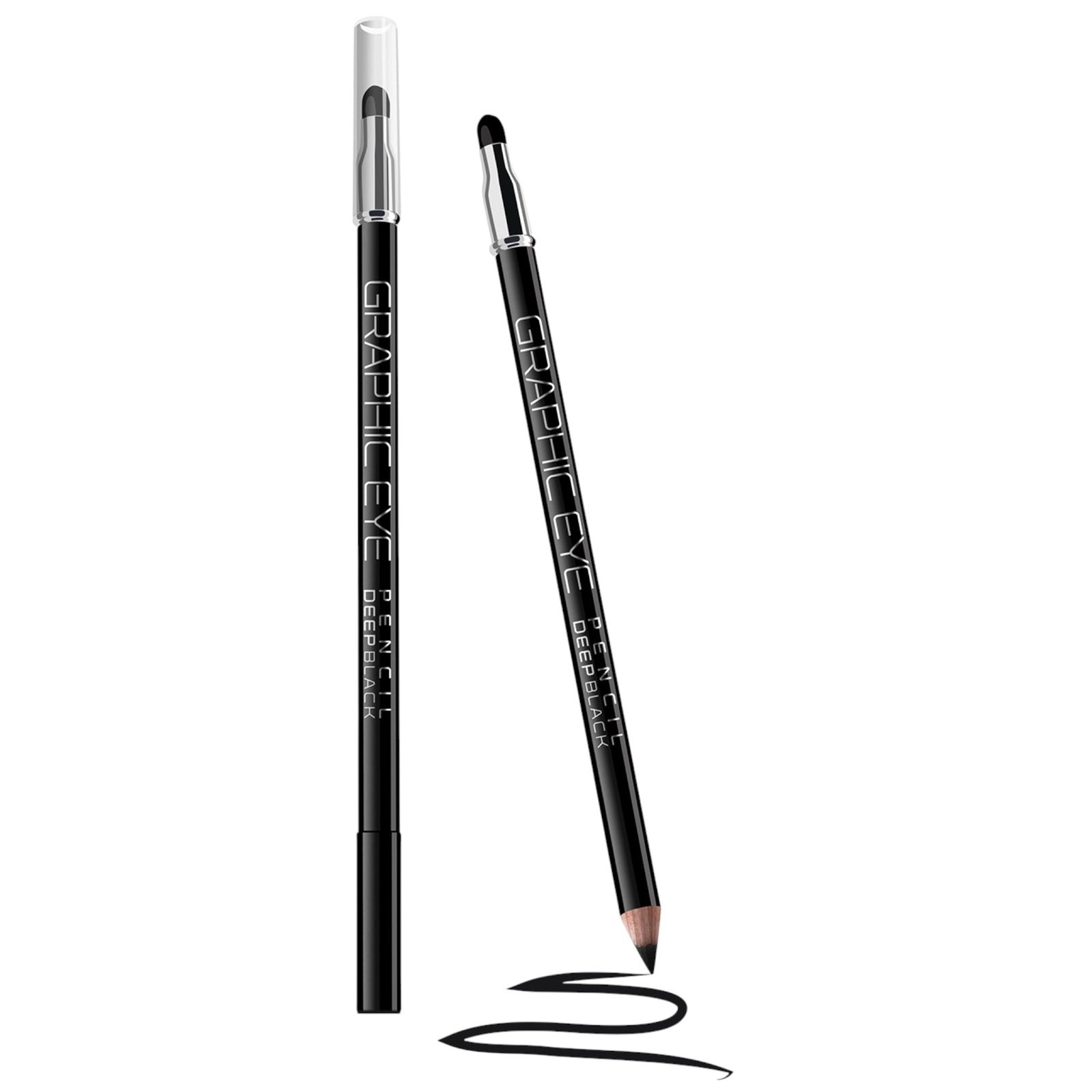 Creion dermatograf cu buretel, Graphic Eye, negru - imagine 3