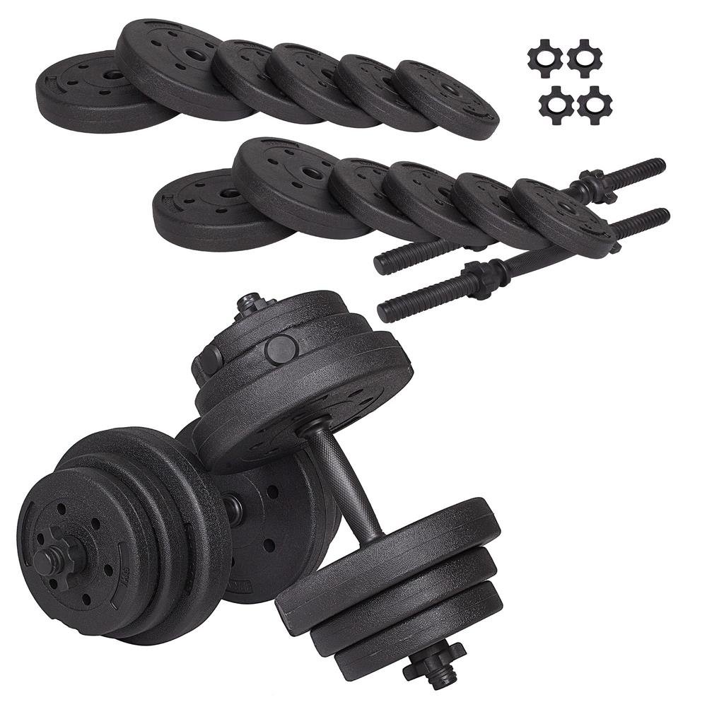 Set gantere reglabile 20kg (2x10kg) din compozit - imagine 7