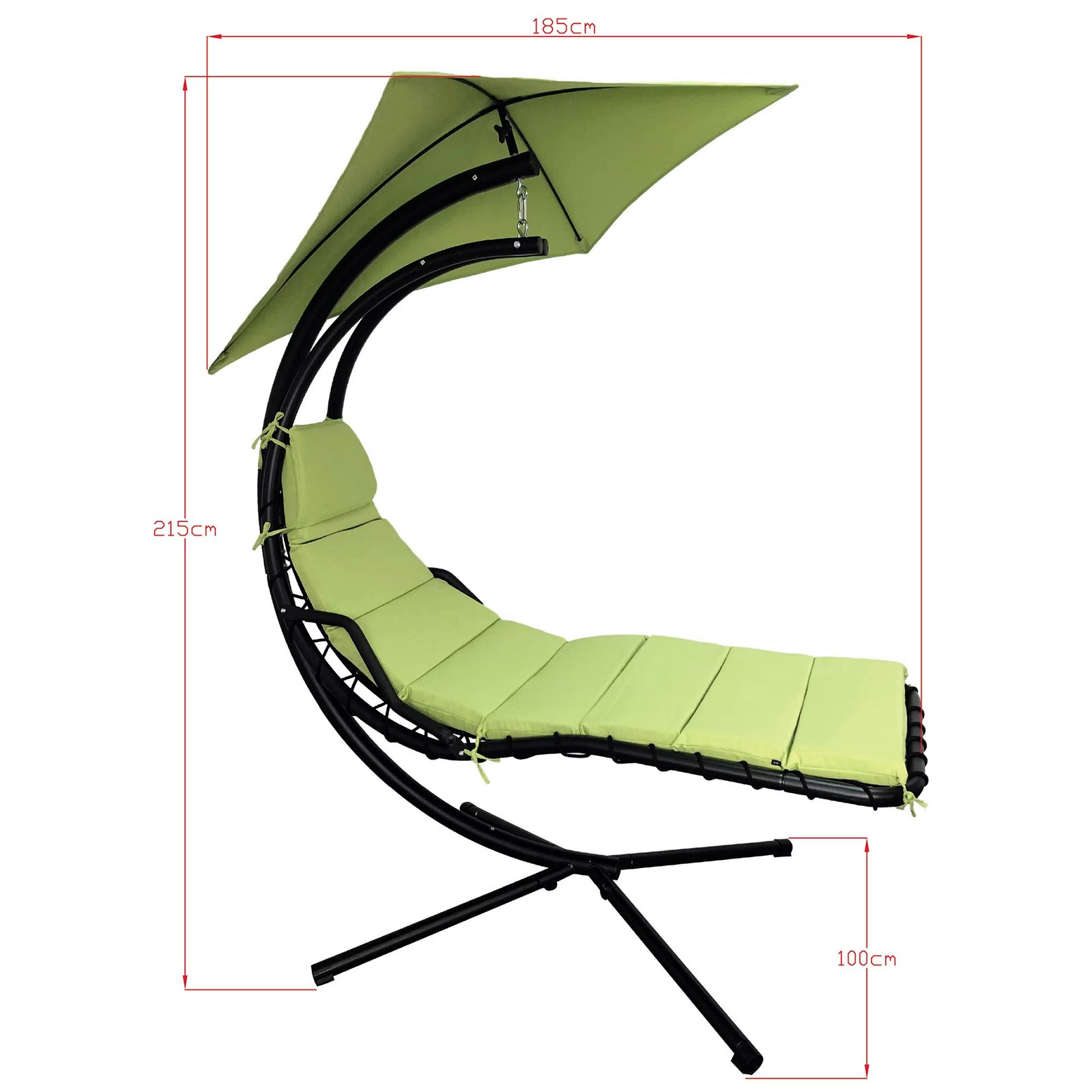 Leagan balansoar pentru gradina sau balcon, Bora Bora, 190x100x220 cm, verde - imagine 9