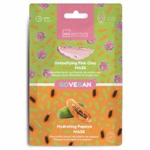 Masca faciala duo cu argilă roz și extract de papaya, Skincare Essential, IDC Institute, 12ml