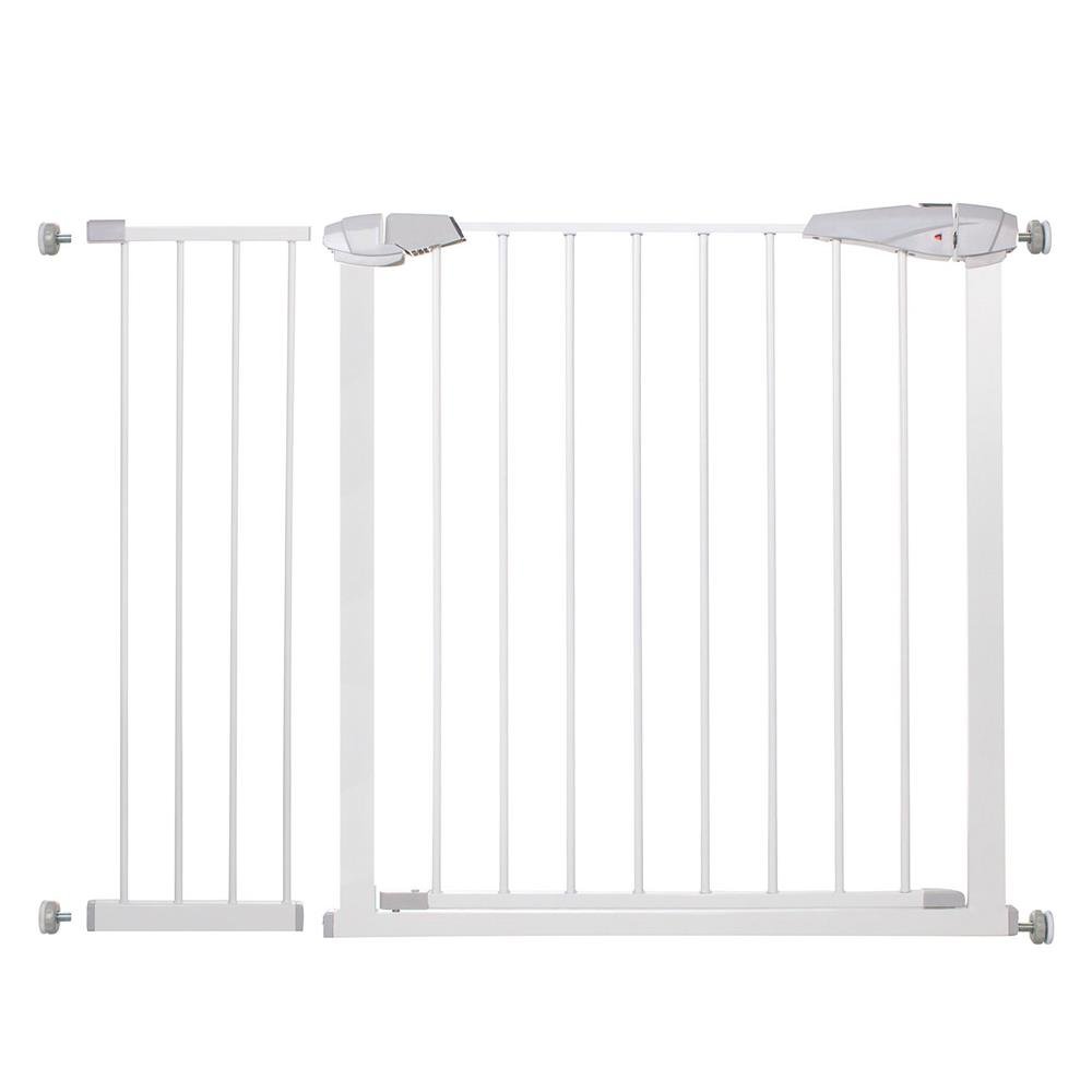Poarta de siguranta Safety Gate pentru scari, ajustabila 104-113 cm, din otel, alba