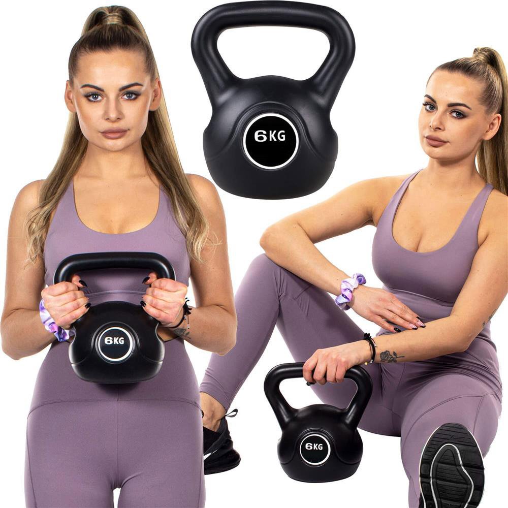 Gantera Kettlebell 6kg Neagra - imagine 10