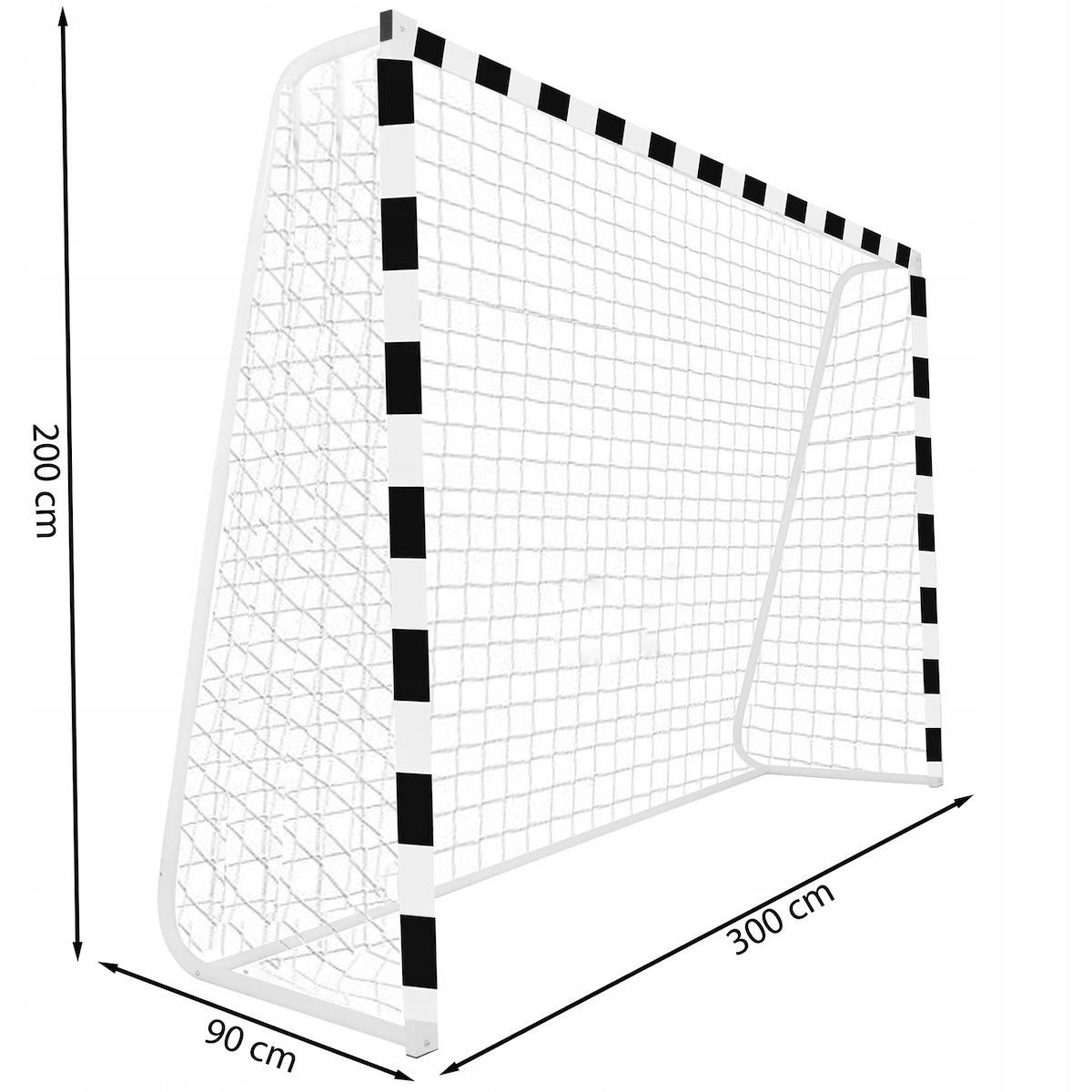Poarta de fotbal din otel, 200x300cm, profil 38mm, cu elemente de fixare - imagine 9