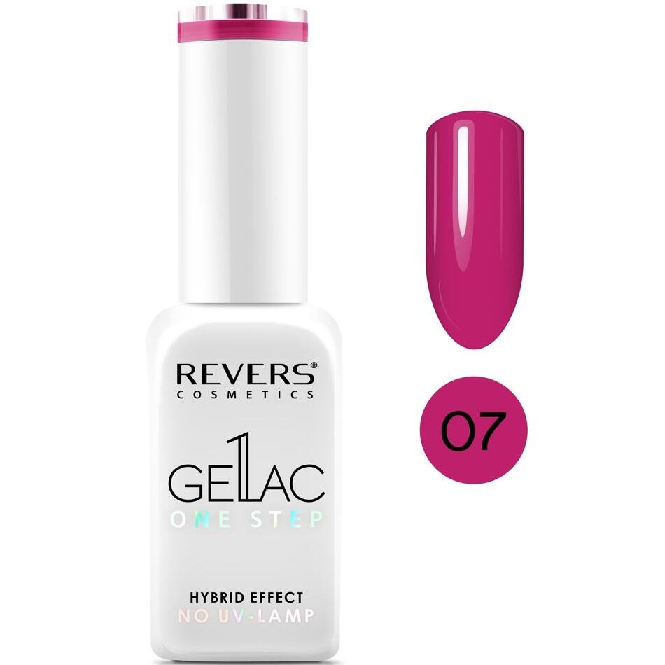 Lac de unghii Gellac 1 Step, Hybrid Effect, Non UV, Revers, 07 Cyclam, 10 ml - imagine 2