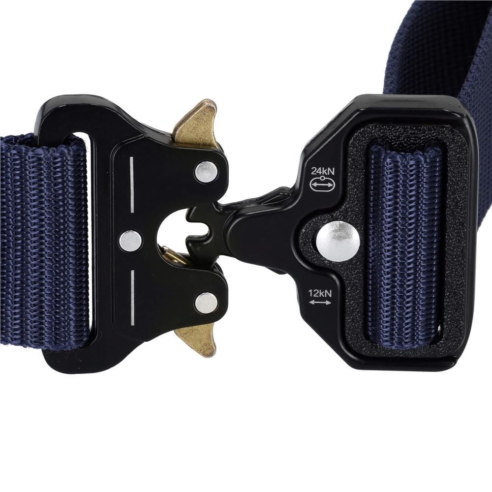 Curea centura Tactical Combat pentru barbati 3.5 x 125 cm, rezistent, albastru inchis - imagine 9