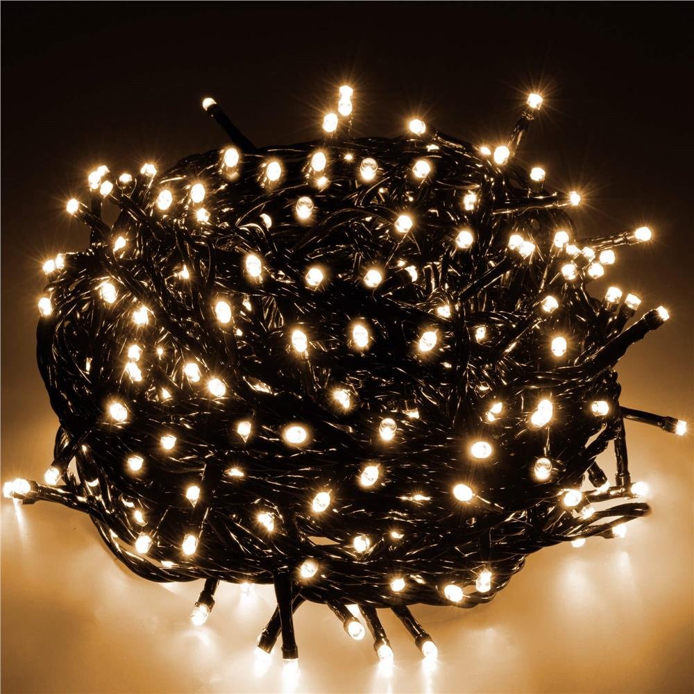 Instalatie lumini pentru bradul de Craciun, 91,5 metri, 1500 LED-uri, alb cald - imagine 7