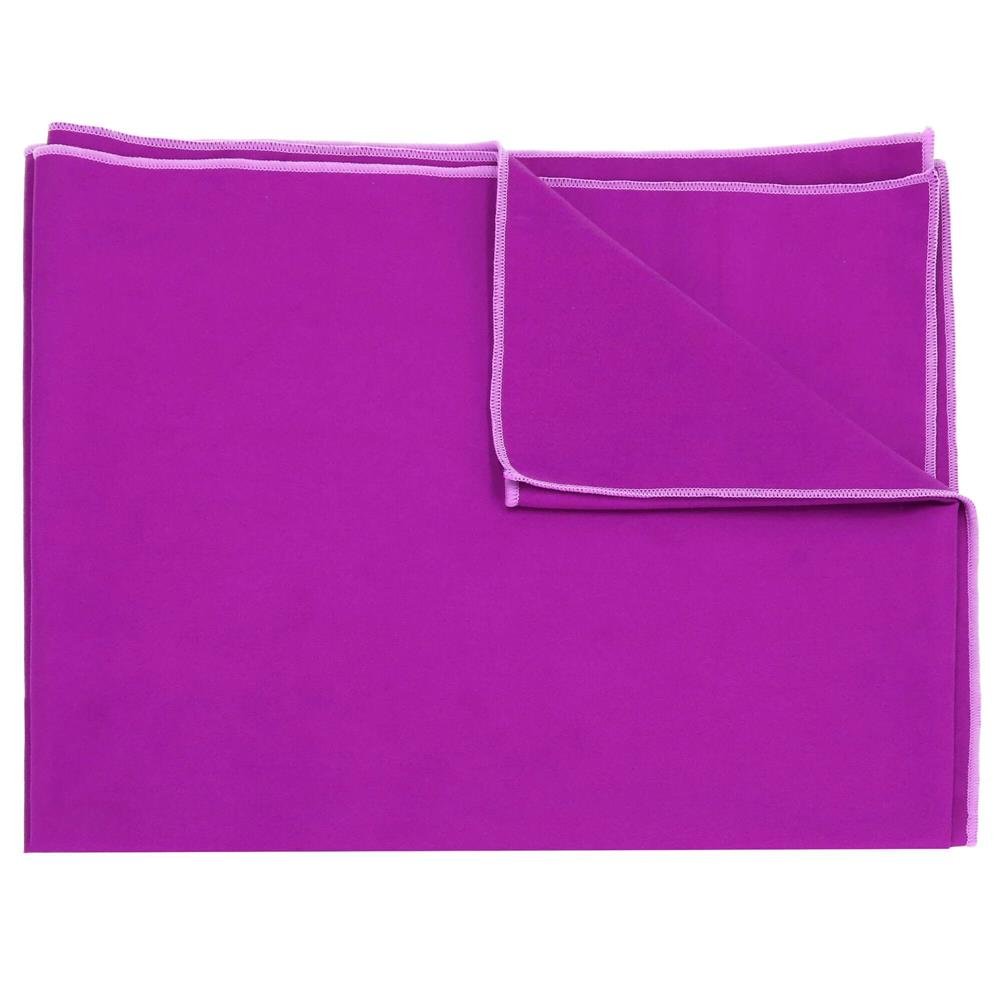 Prosop de plaja cu uscare rapida, husa de transport, 75x150cm, violet - imagine 9