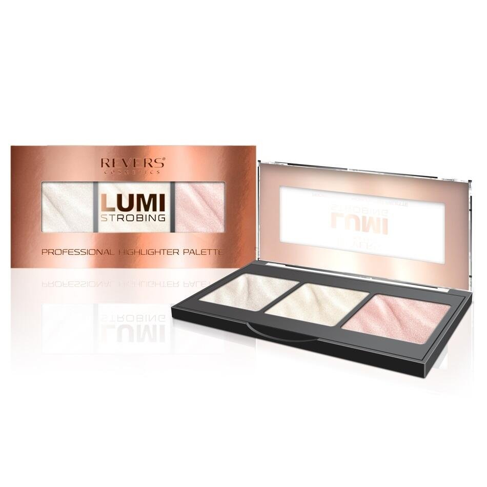 Set 12 bucati Paleta iluminator Lumi Strobing Professional, Revers, 12,5 g - imagine 3