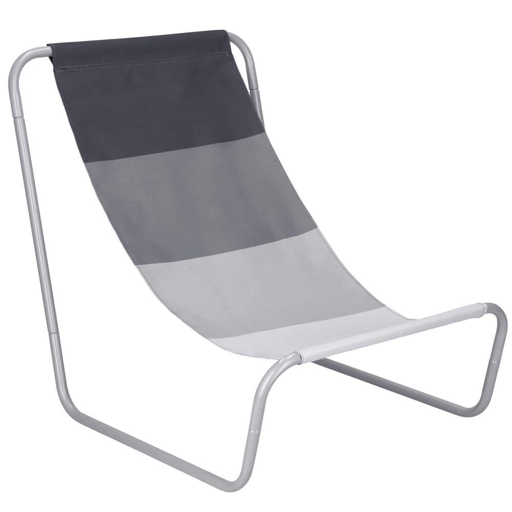 Scaun de plaja Sersimo GC055, pliabil, 90kg, 52x88cm, gri