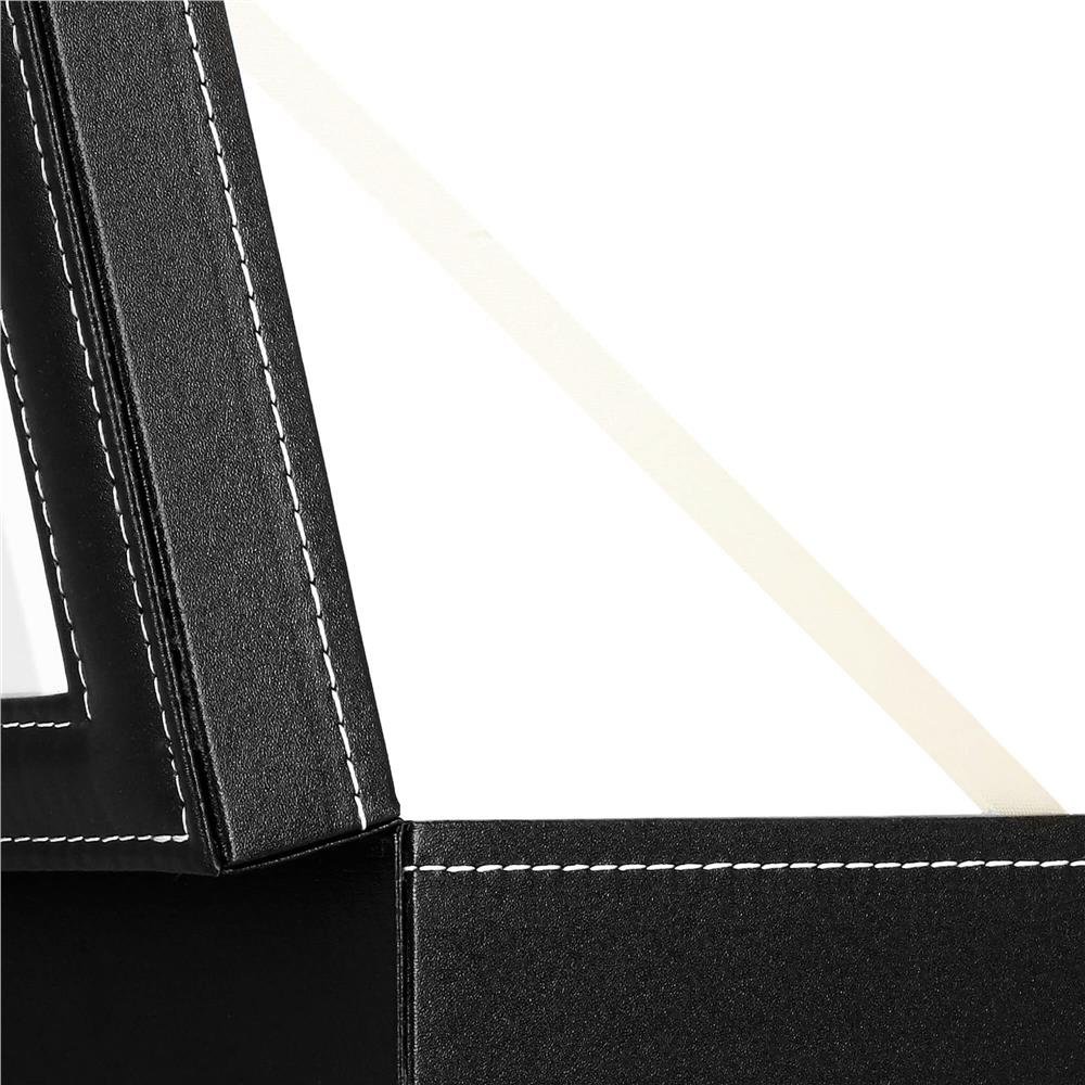 Cutie depozitare si organizare ceasuri, MDF, piele ecologica, 30x20x8cm, negru interior crem - imagine 12