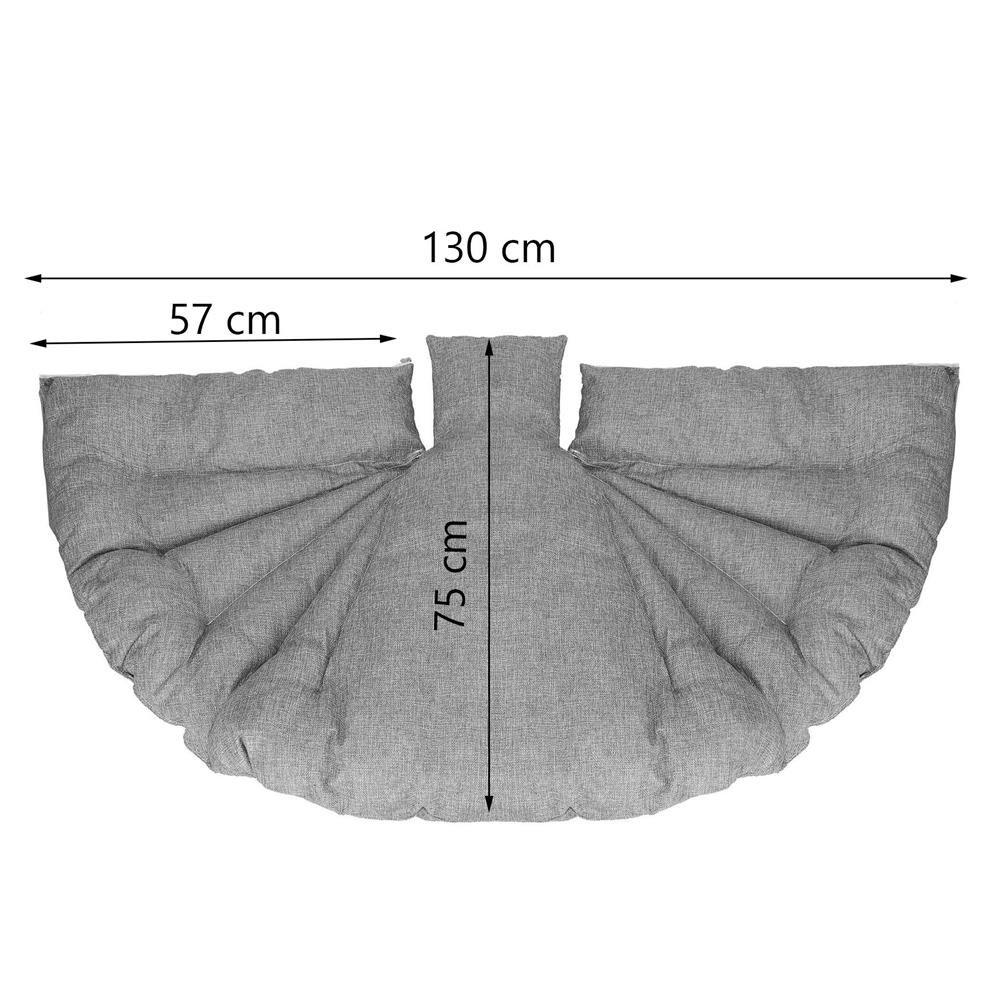 Perna pentru leagane suspendate, cu fermoar, gri, 130x75cm - imagine 14