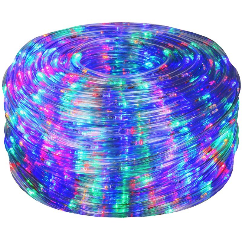 Instalatie tub furtun luminos pentru Craciun, 480 LED-uri, 20m, multicolor - imagine 2