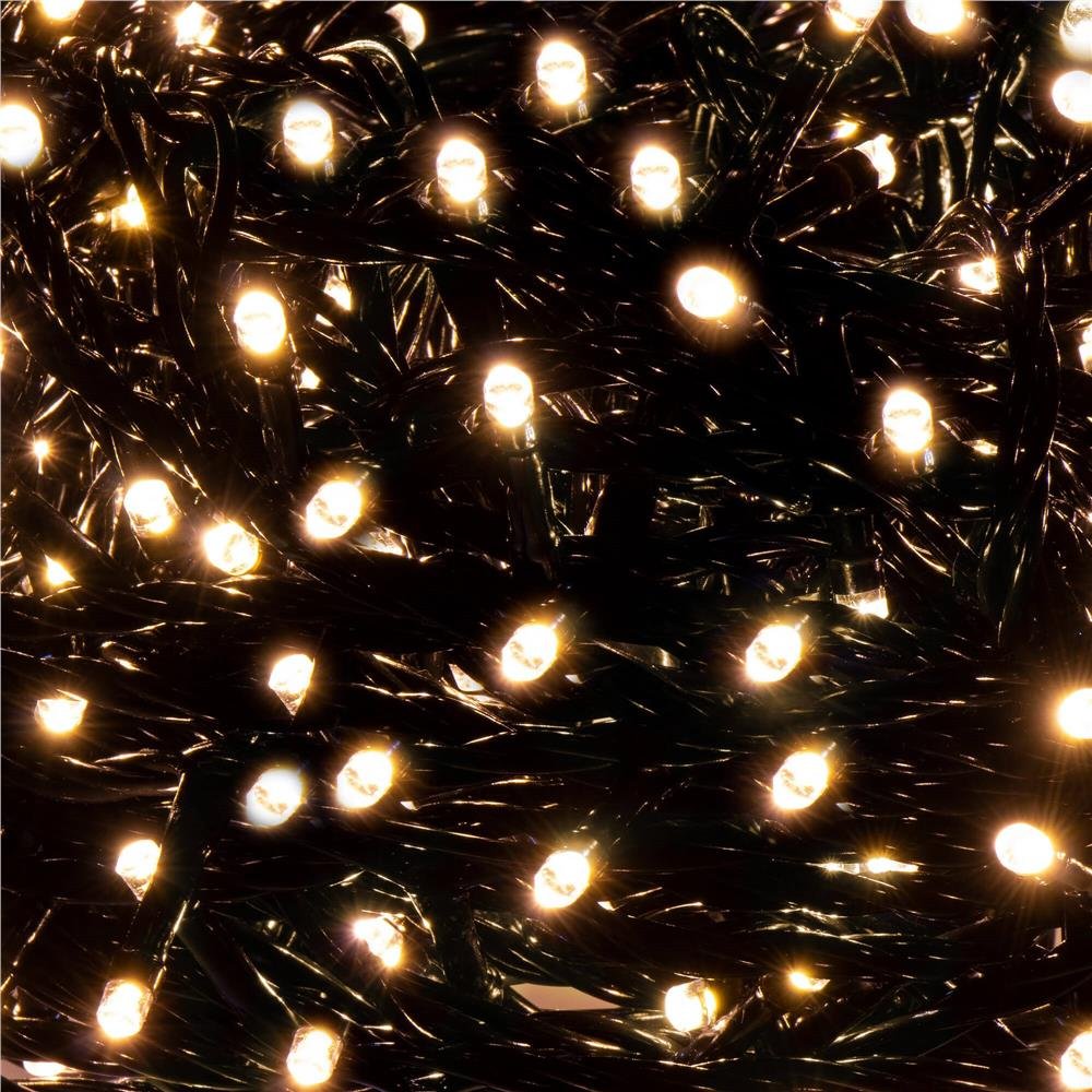 Instalatie lumini pentru bradul de Craciun, 91,5 metri, 1500 LED-uri, alb cald - imagine 5