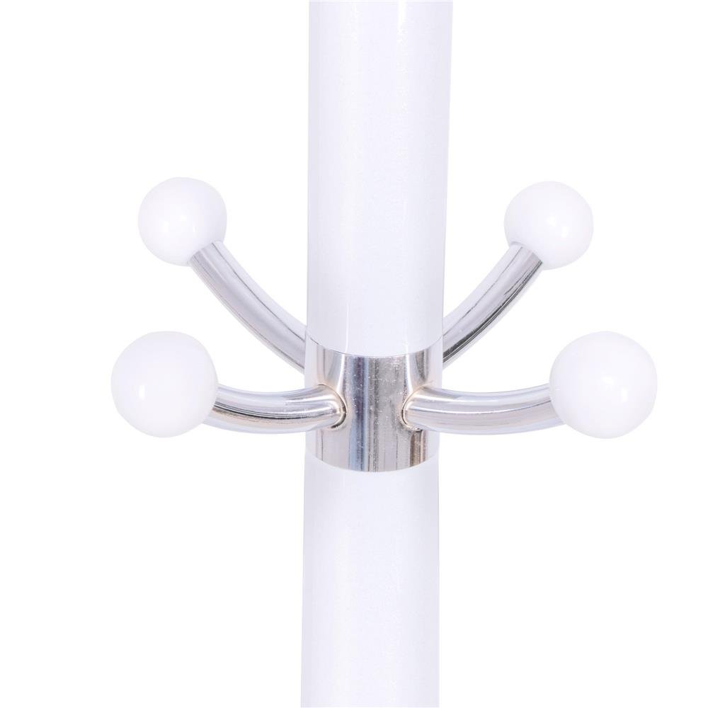 Cuier tip pom din metal Sersimo, 12 agatatoare, 174cm, alb - imagine 5