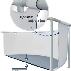 Piscina cadru metalic Intex Prism Frame, 305×76 cm, 4.500 litri