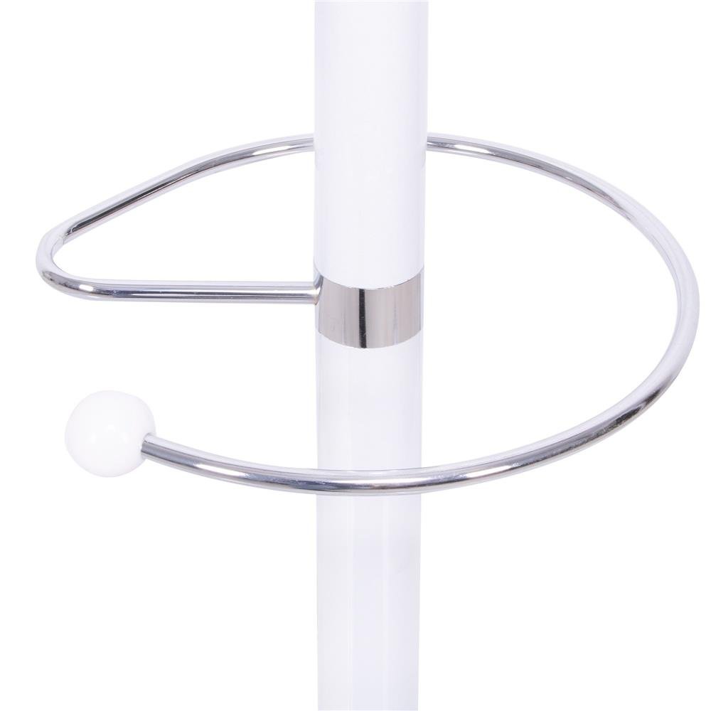 Cuier tip pom din metal Sersimo, 12 agatatoare, 174cm, alb - imagine 6