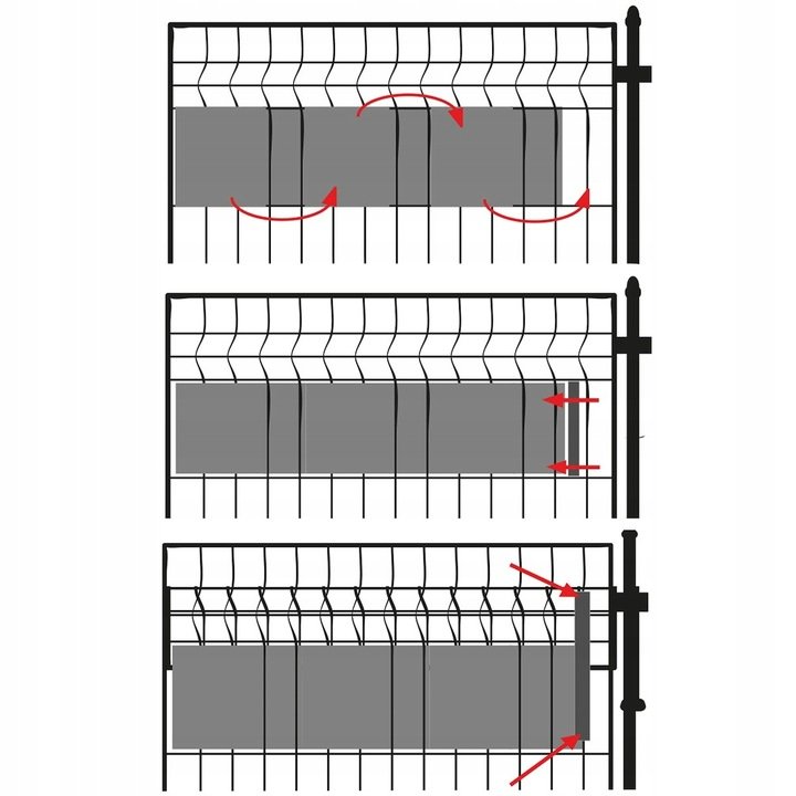 Panou de gard pentru intimitate in gradina, PVC, 35 x 0.05 m, gri - imagine 6