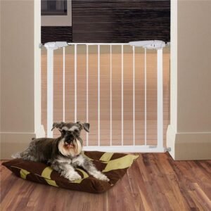 Poarta de siguranta Safety Gate pentru scari, ajustabila 76-85 cm, din otel, alba