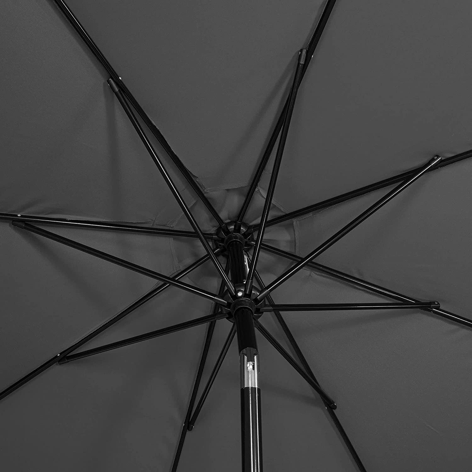 Umbrela terasa gradina, cu manivela si inclinare, GU200, diametru 300cm, gri antracit - imagine 4