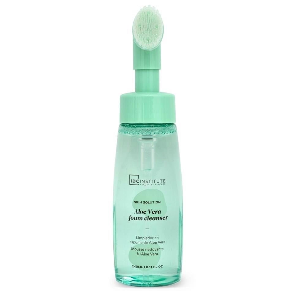 Demachiant spuma cu aloe vera si perie exfoliere IDC Institute 68113, 240 ml - imagine 4