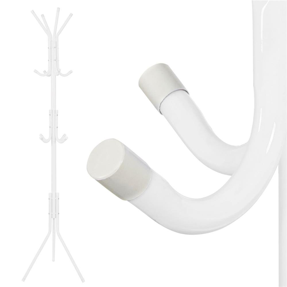 Cuier tip pom metalic Sersimo, 12 agatatoare, 177cm, alb - imagine 10