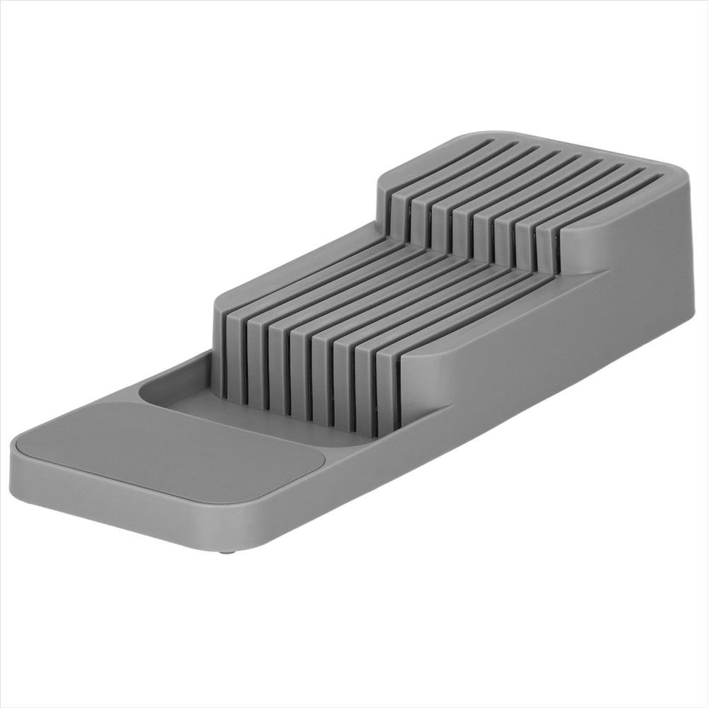Organizator cutite pentru sertar, 9 compartimente, 40x14cm, gri - imagine 7