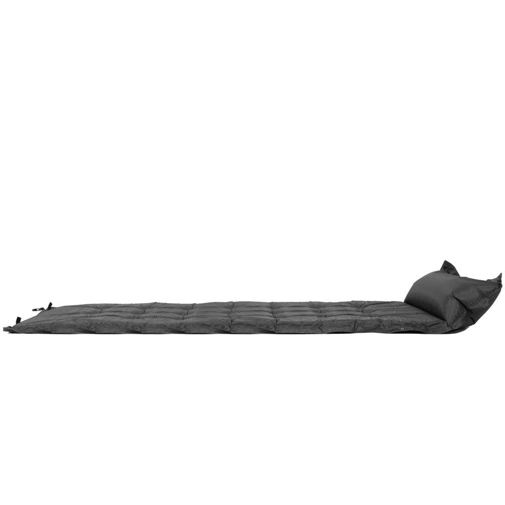 Saltea plabila cu perna din spuma poliuretanica, cu autoumflare, 193x68x3.5cm, gri - imagine 5