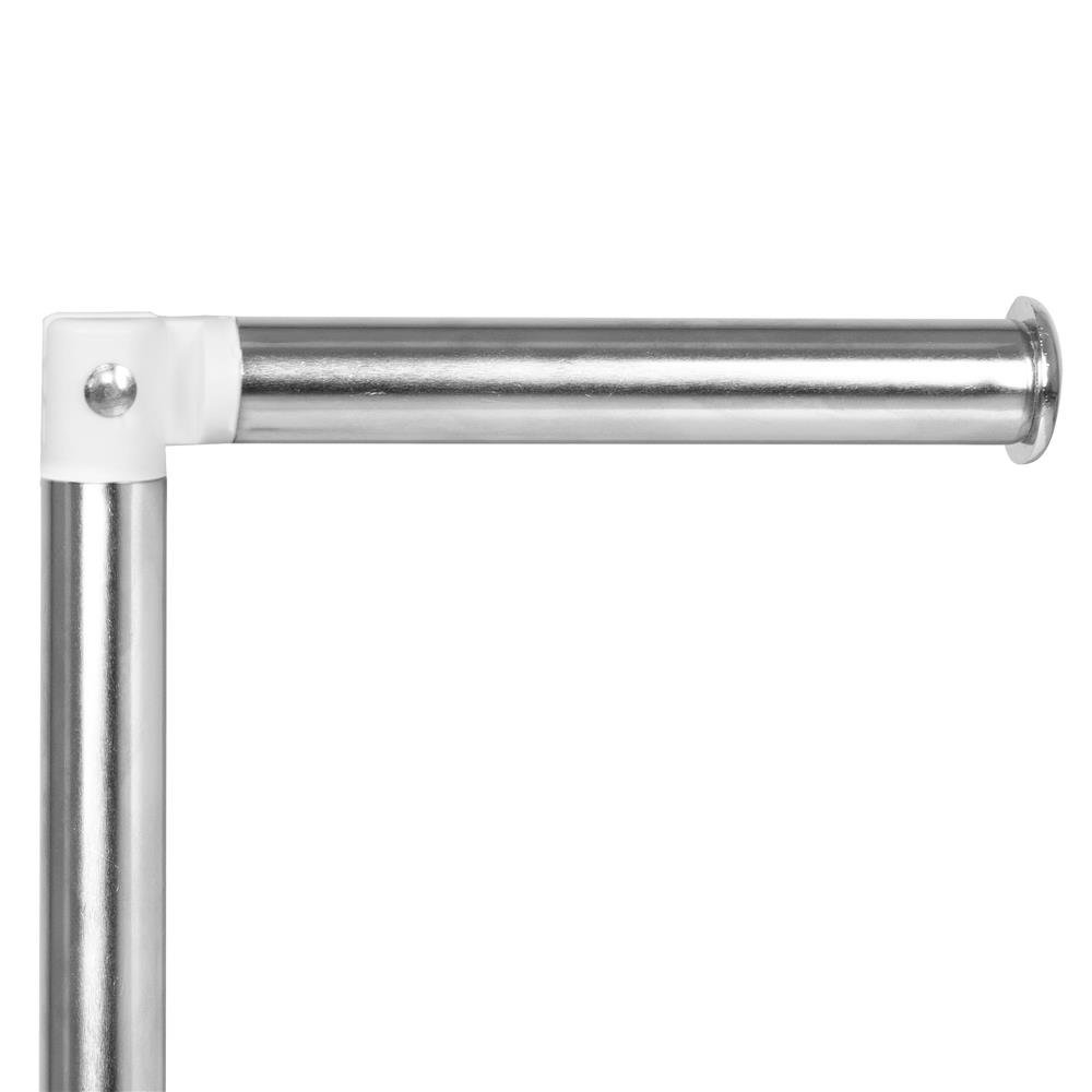 Suport hartie igienica 2 in 1 cu tija mobila, 68.5cm, argintiu - imagine 8