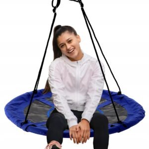 Leagan tip cuib Sersimo G-Line, 100cm, inaltime reglabila, 150 kg, Albastru Negru