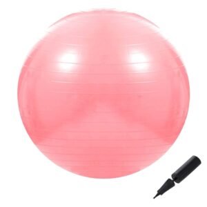 Minge pentru fitness sau yoga 75 cm, pompa inclusa, roz