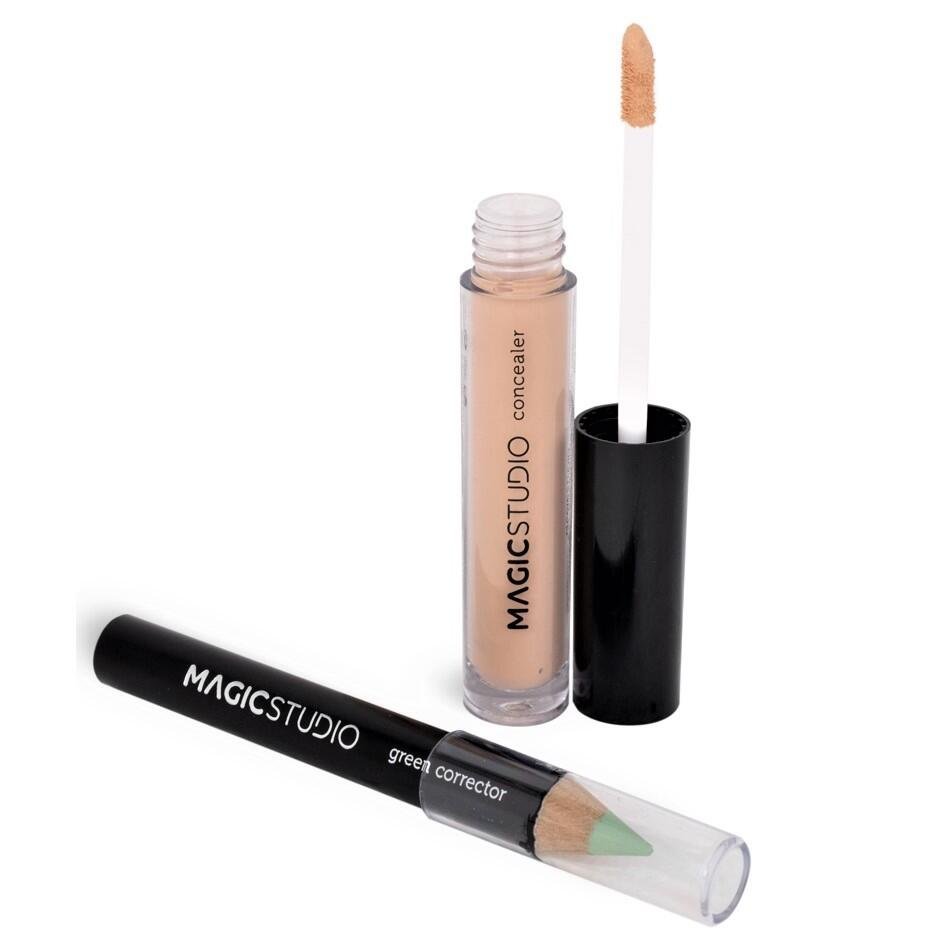 Set Perfect Match, anticearcan lichid 4 g si corector anti-acneic 2 g, Nr 01 Light-Medium, Magic Studio - imagine 2