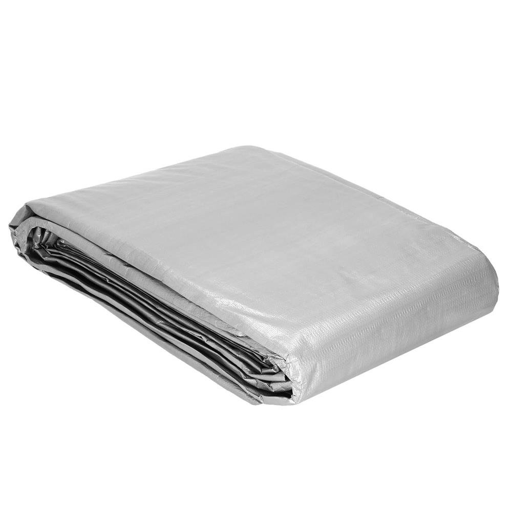 Prelata din polietilena impermeabila laminata, 270g/m2, 3x3m, gri - imagine 3