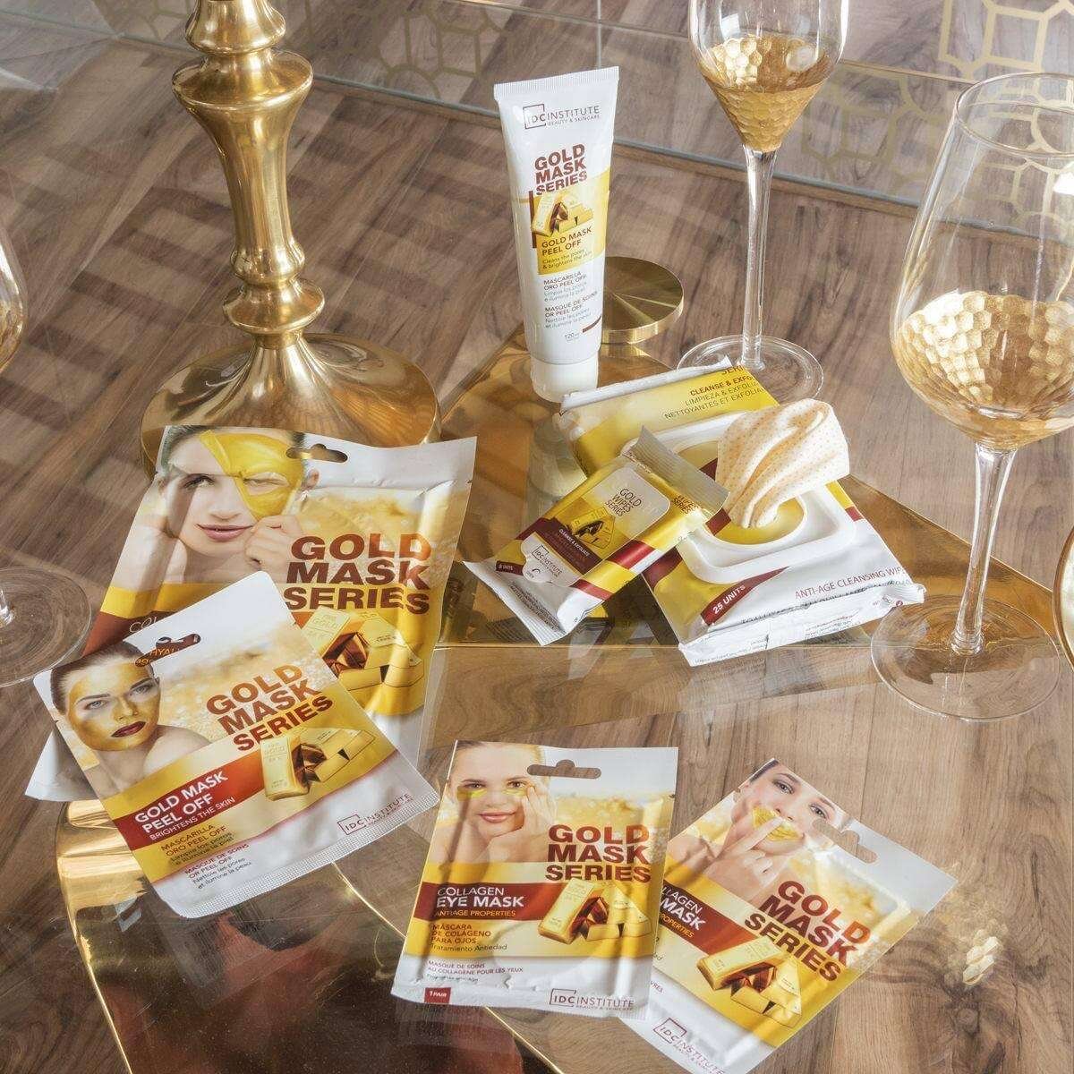 Masca pentru ochi cu efect de stralucire si anti-imbatranire Gold Collagen IDC Institute 3420, 8 g - imagine 2