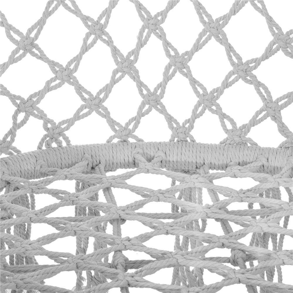 Scaun rotund Sersimo tip leagan suspendat cu perna Confort casa sau gradina, gri - imagine 3