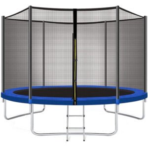 Trambulina Blue, cu scara si plasa de protectie exterioara, 244 cm