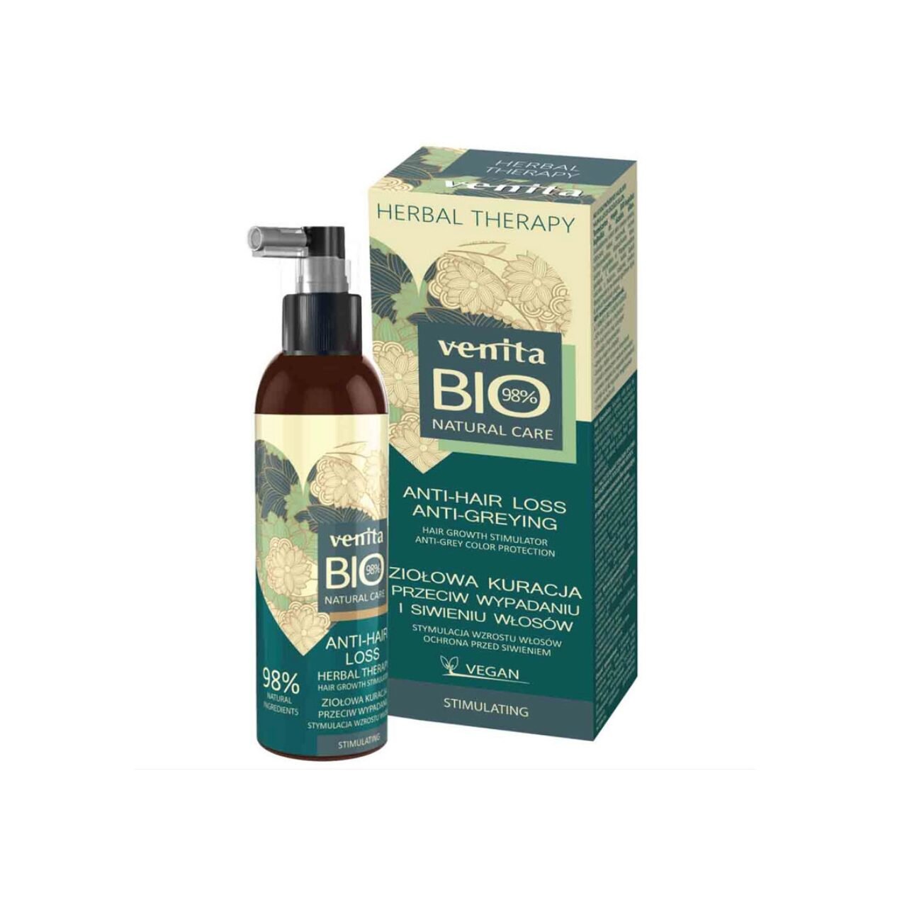 Tratament impotriva caderii parului si a incaruntirii, 98% Natural, Venita, 200ml