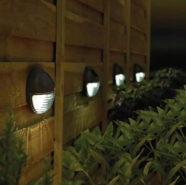 Lampa solara LED de perete, IP44 pentru exterior, autonomie 12 ore, neagra - imagine 5