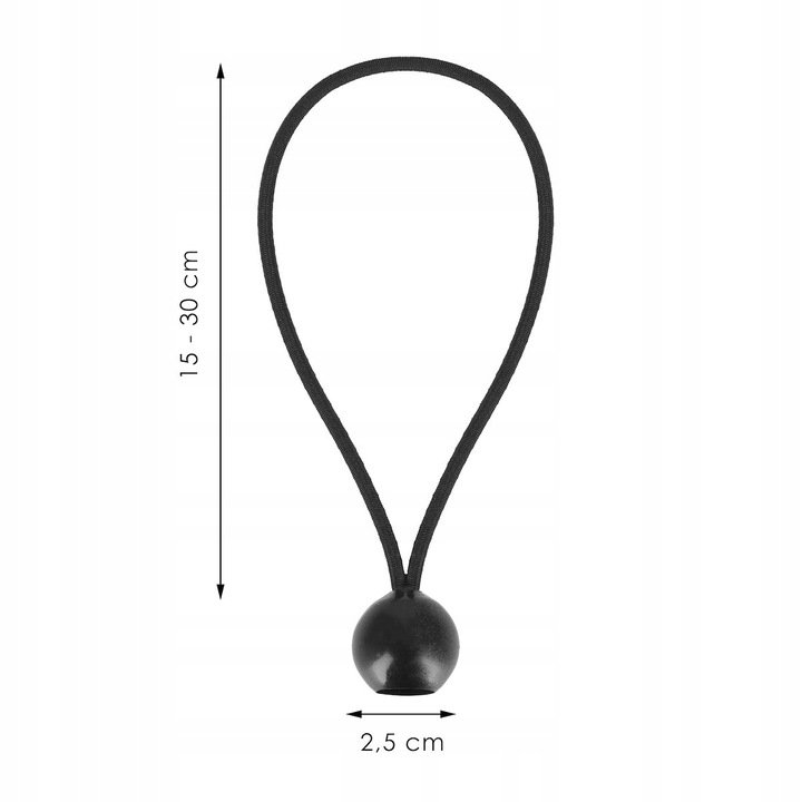 Set elastice cu bila pentru fixare prelate sau bannere, reutilizabile, 10 bucati - imagine 2