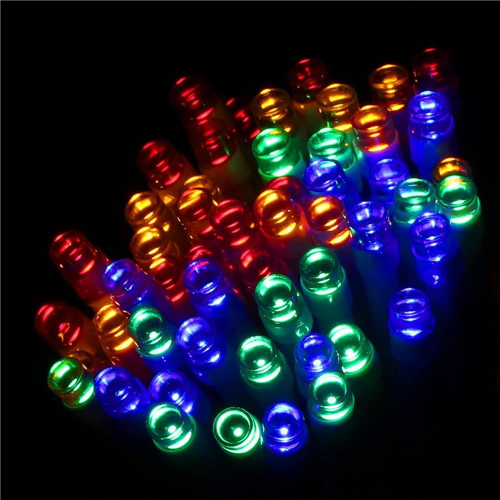 Instalatie lumini de exterior pentru gradina, 10.5 metri, 100 LED-uri, cu baterii, multicolor - imagine 5