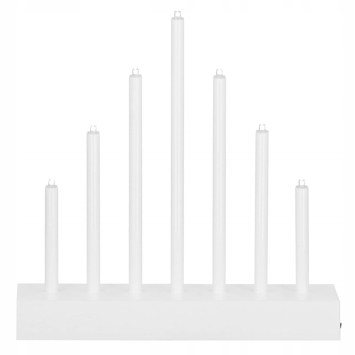 Sfesnic de Advent cu 7 lumanari LED, lumina alb cald, alimentare cu baterii, 21x20 cm - imagine 10
