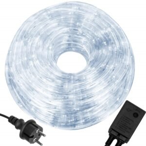 Instalatie tub furtun luminos pentru Craciun, 480 LED-uri, 20m, alb rece