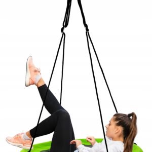 Leagan tip cuib Sersimo G-Line, 100cm, inaltime reglabila, 150 kg, Verde Negru