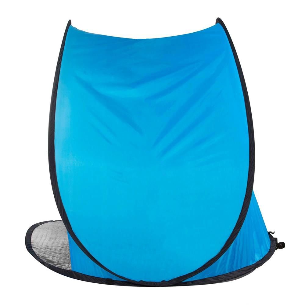 Cort plaja si picnic semi-deschis Sersimo, protectie UV, 150x90x90cm, albastru gri - imagine 2