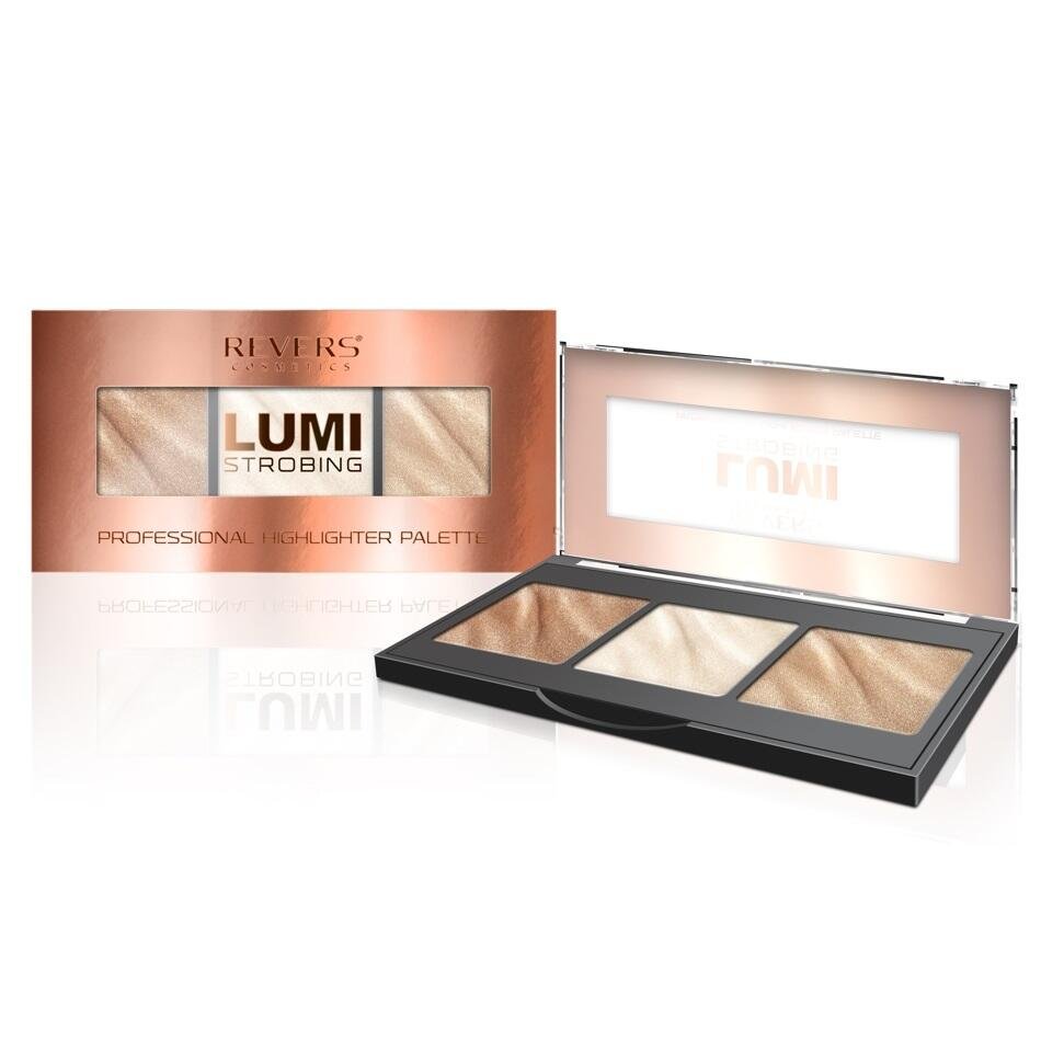 Set 12 bucati Paleta iluminator Lumi Strobing Professional, Revers, 12,5 g - imagine 6
